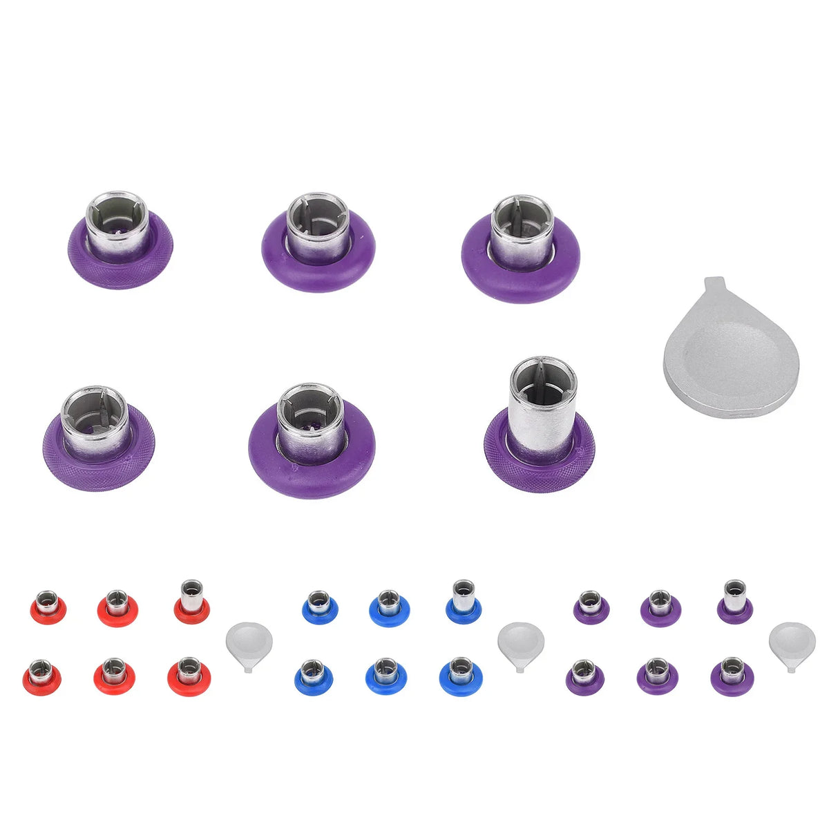 Game Controller Thumb Grip Interchangeable Thumbstick Rubber and Stainless Steel Game Controller Thumbstick for Elite Series 2