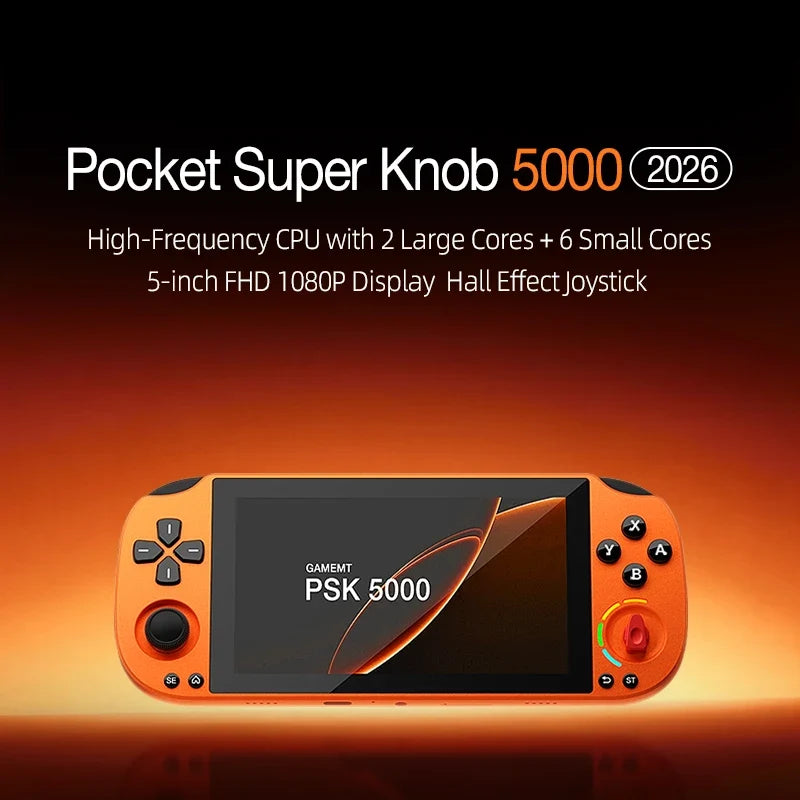 PSK5000 Retro Handheld Game Console 5 Inch IPS Helio G85 Android