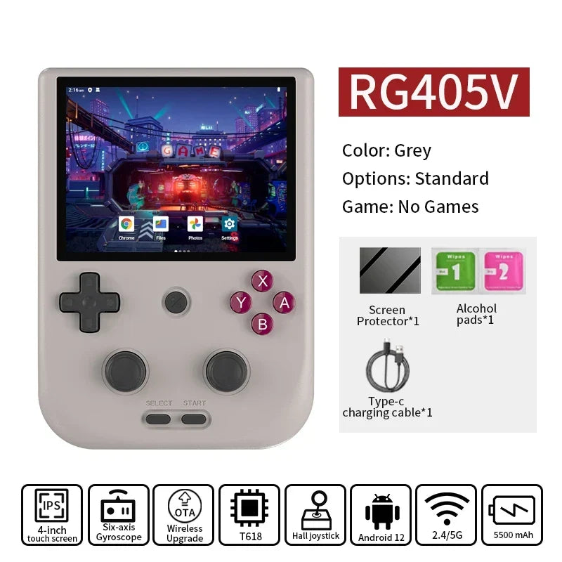 ANBERNIC RG405V Handheld Console 4-Inch IPS Android 12 T618