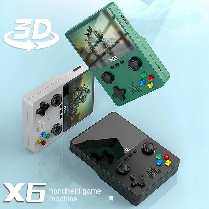 X6 Retro Handheld Game Console 3.5 Inch IPS Dual Joystick GBA