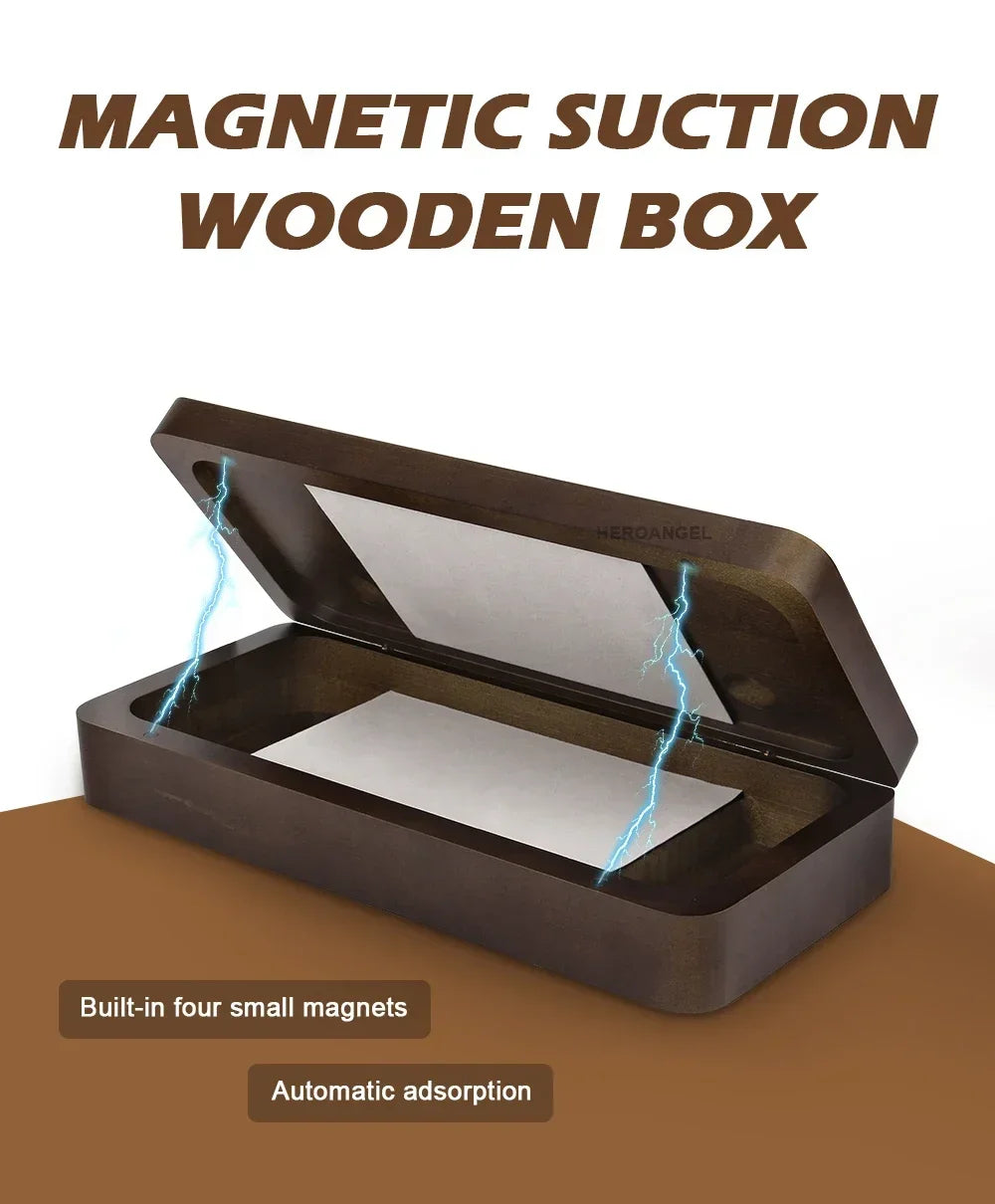 High-end For Steam Deck Anti-drop Shockproof Exquisite Wooden Magnetic Hard Storage Table Box Unique Style Storage Holder Case
