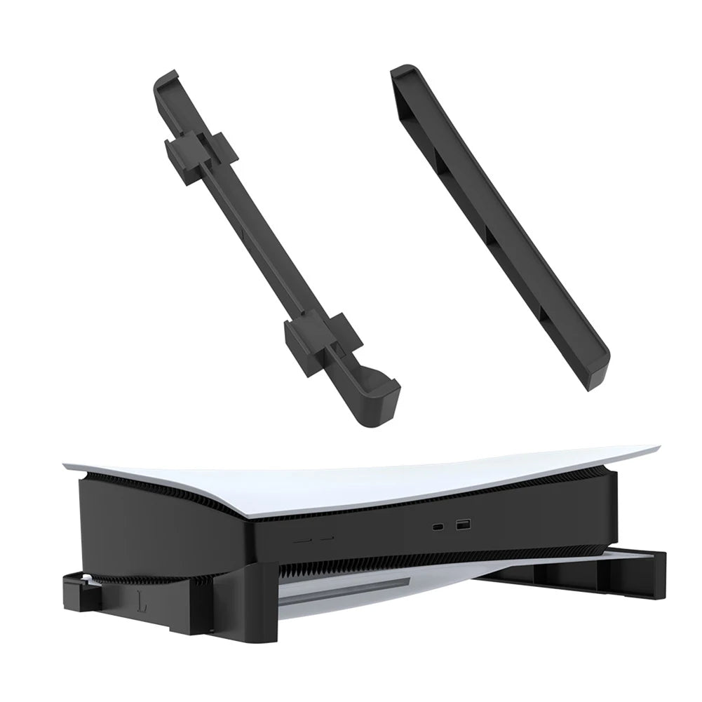 2pcs/set Horizontal Storage Stand for PS 5 PS5 Digital / Optical Drive Edition Game Console Dock Mount Holder White/Black stand
