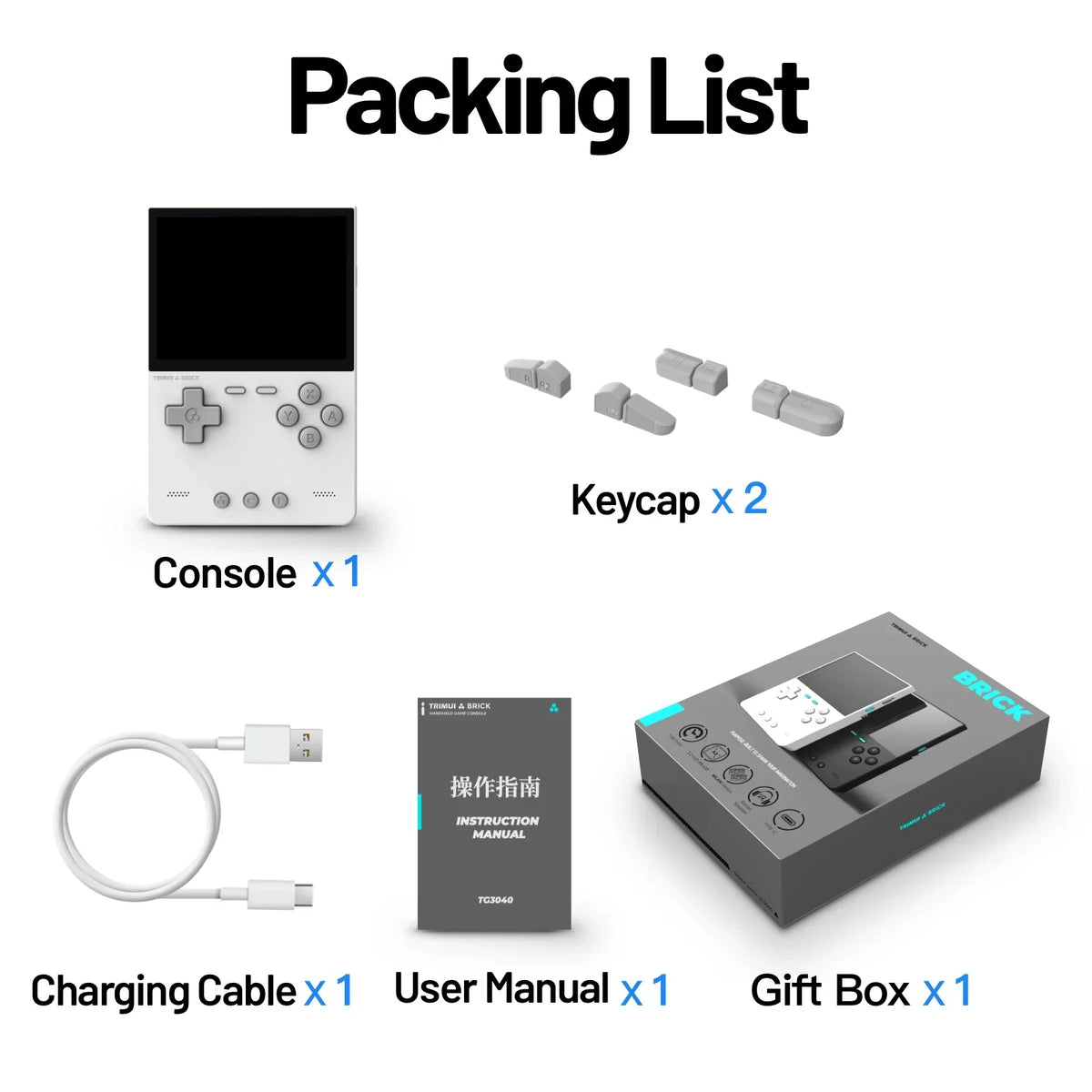 Trimui Brick Handheld Game Console 3.2-Inch IPS Linux Allwinner