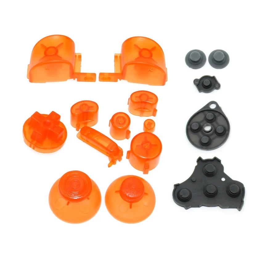 YuXi For GameCube ABXY L R Z D-Pad Button Kit Thumbstick Cap & Conductive Rubber Replacement for NGC Controller