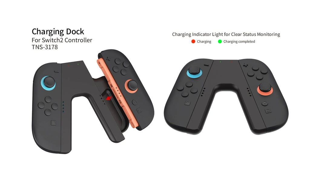 Charger Grip Bracket for Switch 2 Joystick Controller Grip Handle Portable Charging Station for NS Switch 2 Gaming Accessories