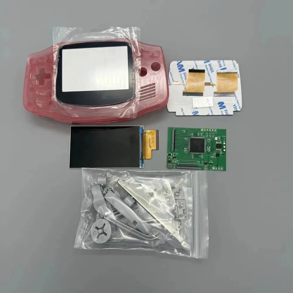 GBA 2.9" IPS LCD Kit, High Brightness, No Shell Cutting