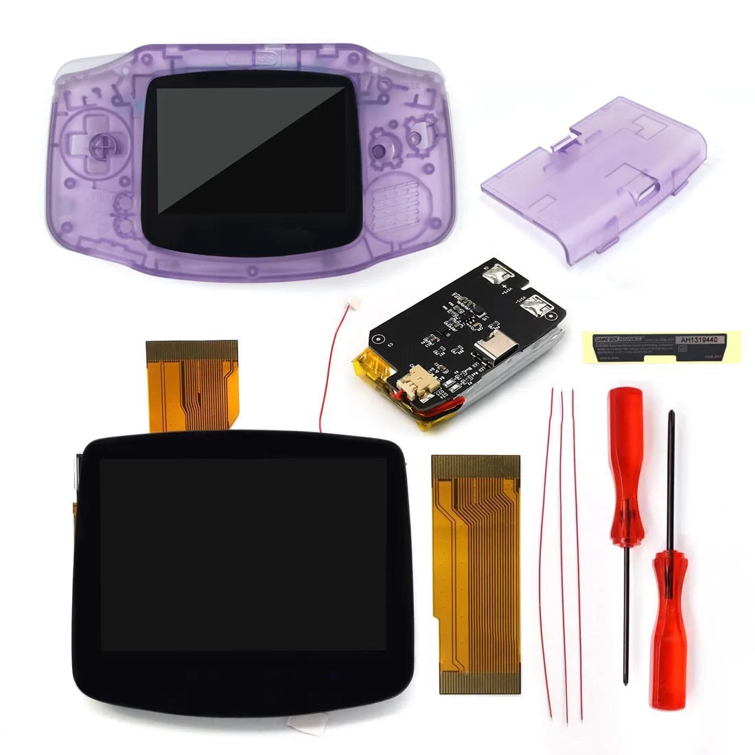 Hispeedido GBA 3.0-Inch V5 Laminated IPS Screen Kit, Type-C
