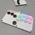Y96A Flatbox Hitbox Arcade Fighting Game Encoder Controller Xinput/Dinput Mini Hitbox Console for NS/PS3/PS4 White+Black Key