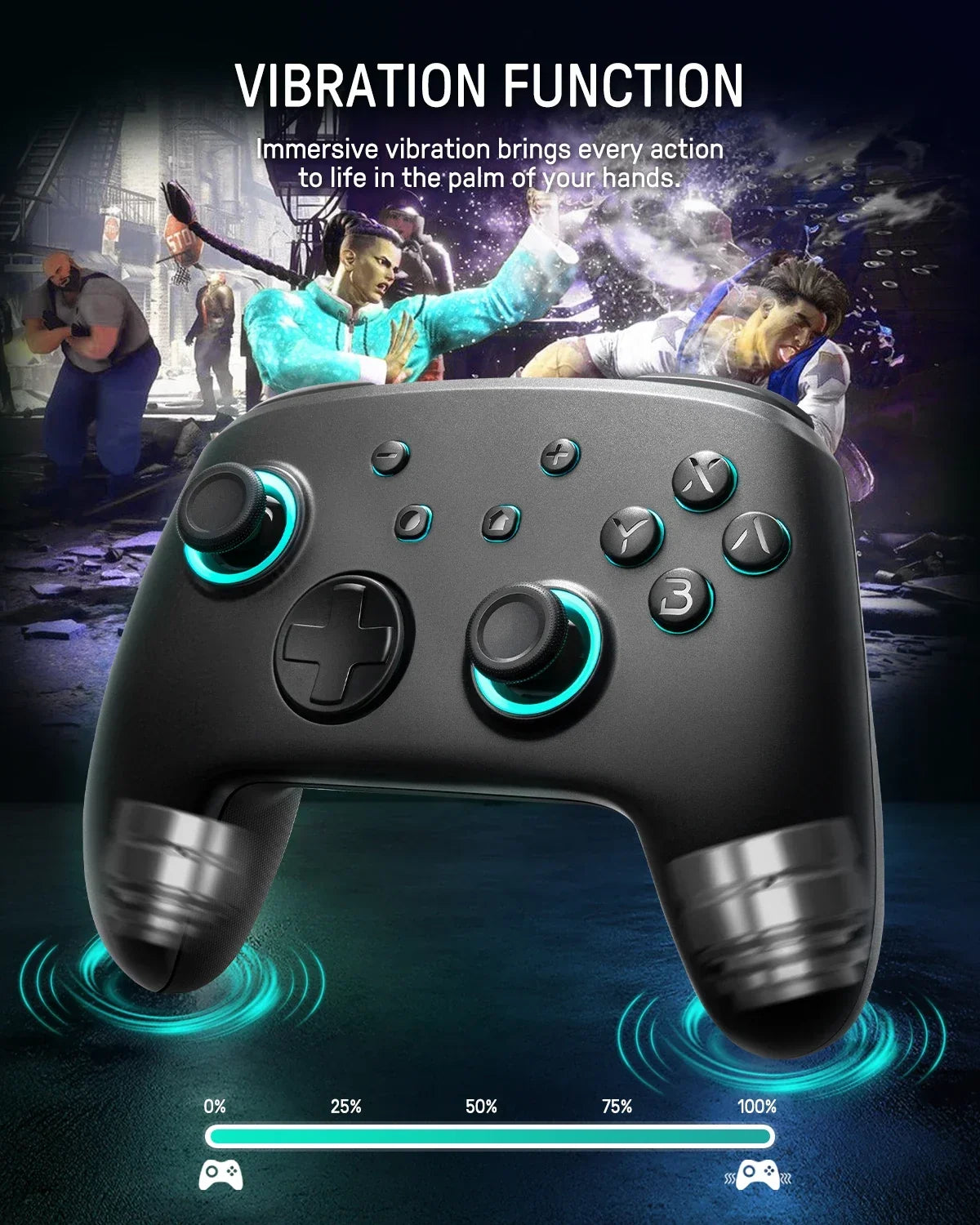 FUNLAB FF01 Wireless Pro Controller for Nintendo Switch 2/1, NFC