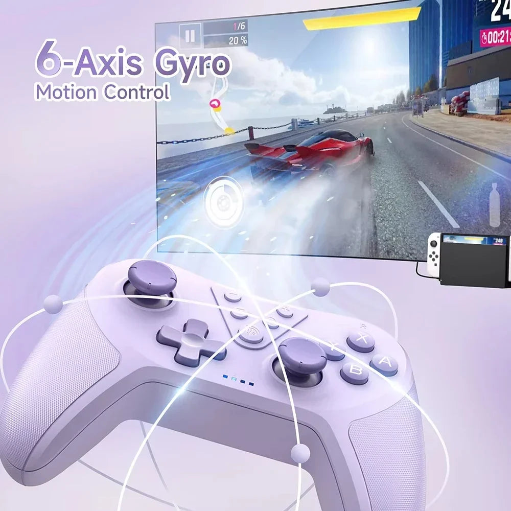 Wireless PC Gamepad Bluetooth Controller, Hall Effect, Turbo RGB