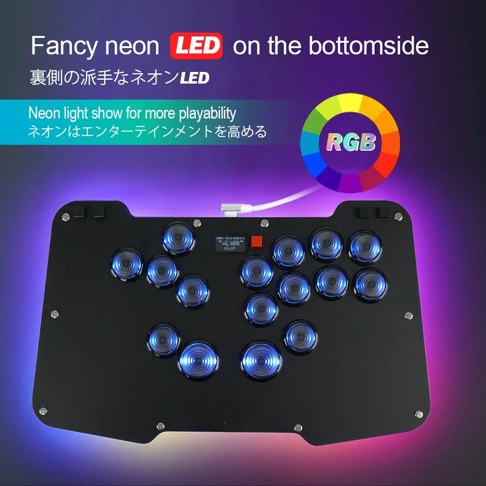 Duelpad Zen16 Fightstick Arcade Joystick For PC/PS4 Controller Hitbox Keyboard For Steam/Switch