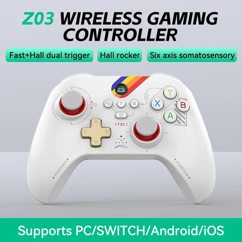 Bluetooth Wireless Gamepad For PlayStation4. Hall Joystick&Hall Triggers&Micro-switch, Android/iOS/Switch/PS4/PC Game Controller