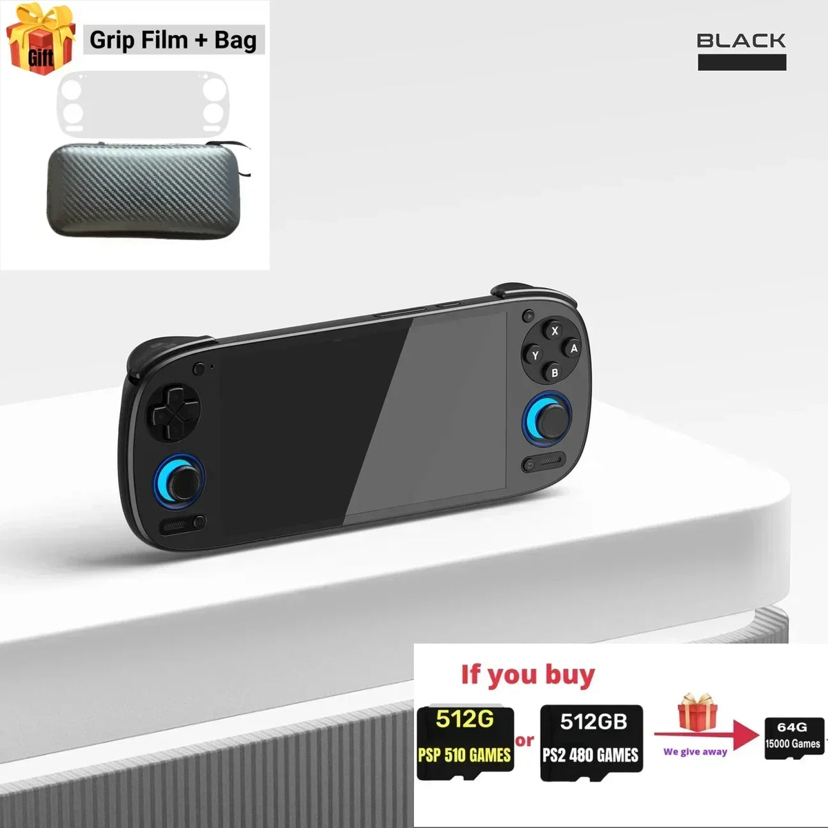 EAEY Retroid Pocket 5 Rp5 Handheld: 8GB+128GB, 5.5" OLED, Bluetooth 5.0 | Supports PSP/PS2 Games, Portable Retro Gaming Console
