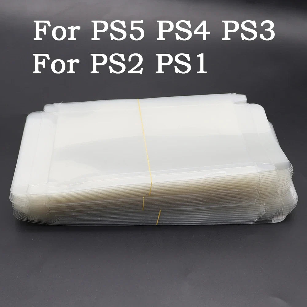 6PC Clear Transparent Box Covers for PS5 PS4 PS3 PS2 PS1