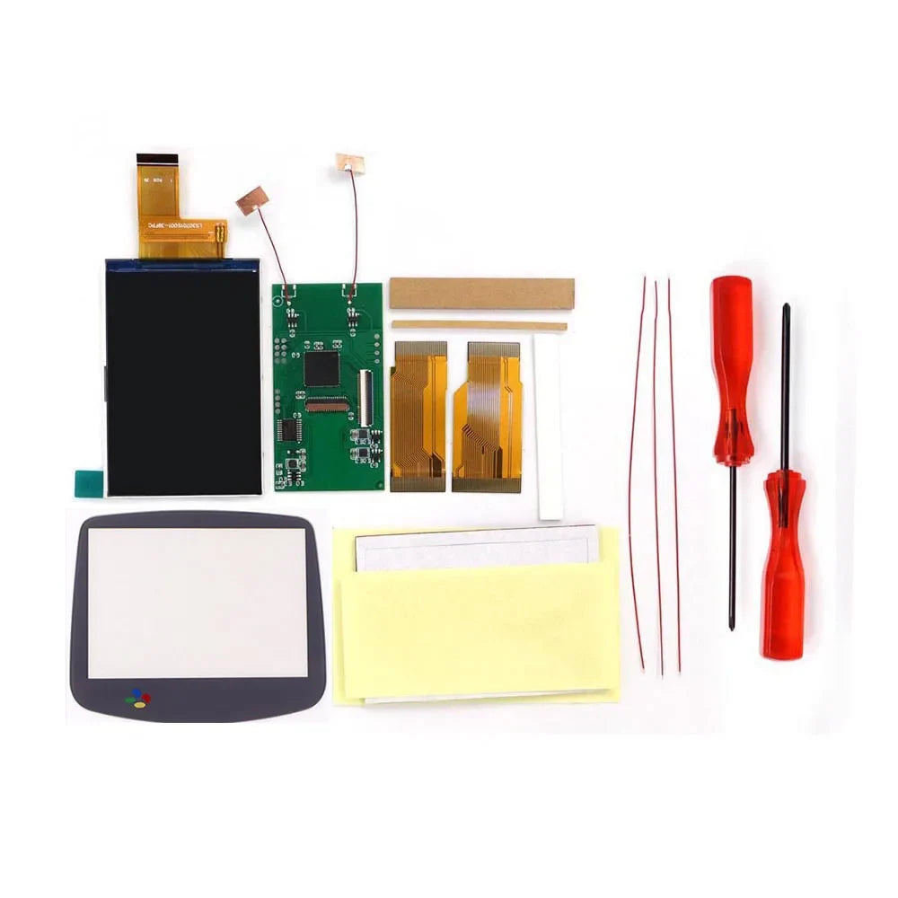 HISPEEDIDO 3.0'' Desaturation IPS LCD V5 Screen For GBA Cut-free Shell High Brightness Kit Support Pixel Menu For Gameboy Advanc