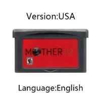 Mother Series GBA Cartridge Shell, Gray/Red, USA/EUR/ESP/FRA
