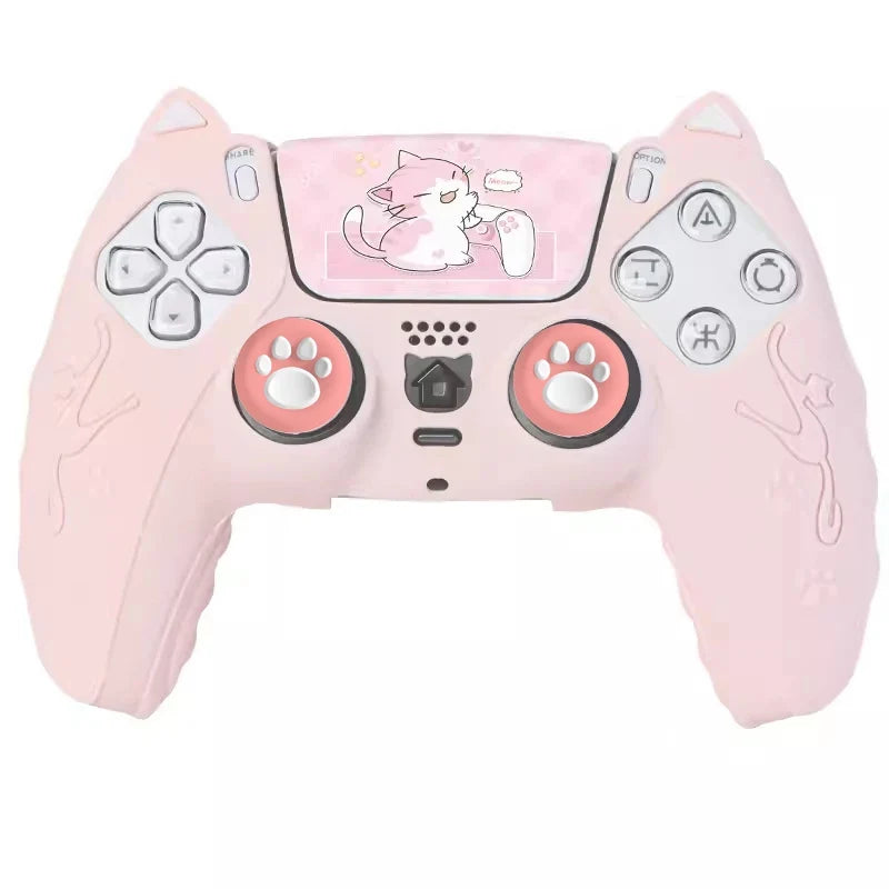 Cat Silicone Skin for PS5 Controller, Thumb Grips Protector