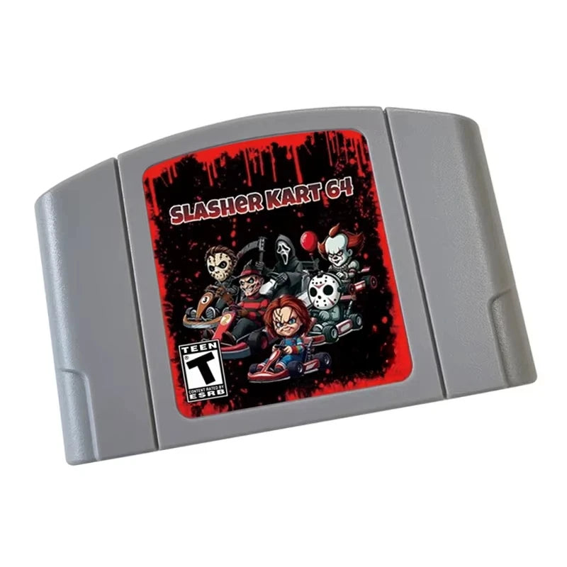 N64 Game Cassette, US Version,Conker's Bad Fur Day(Uncensored)，Slasher Kart64 ，WWF WrestleMania X,  64-bit English Game Cassette