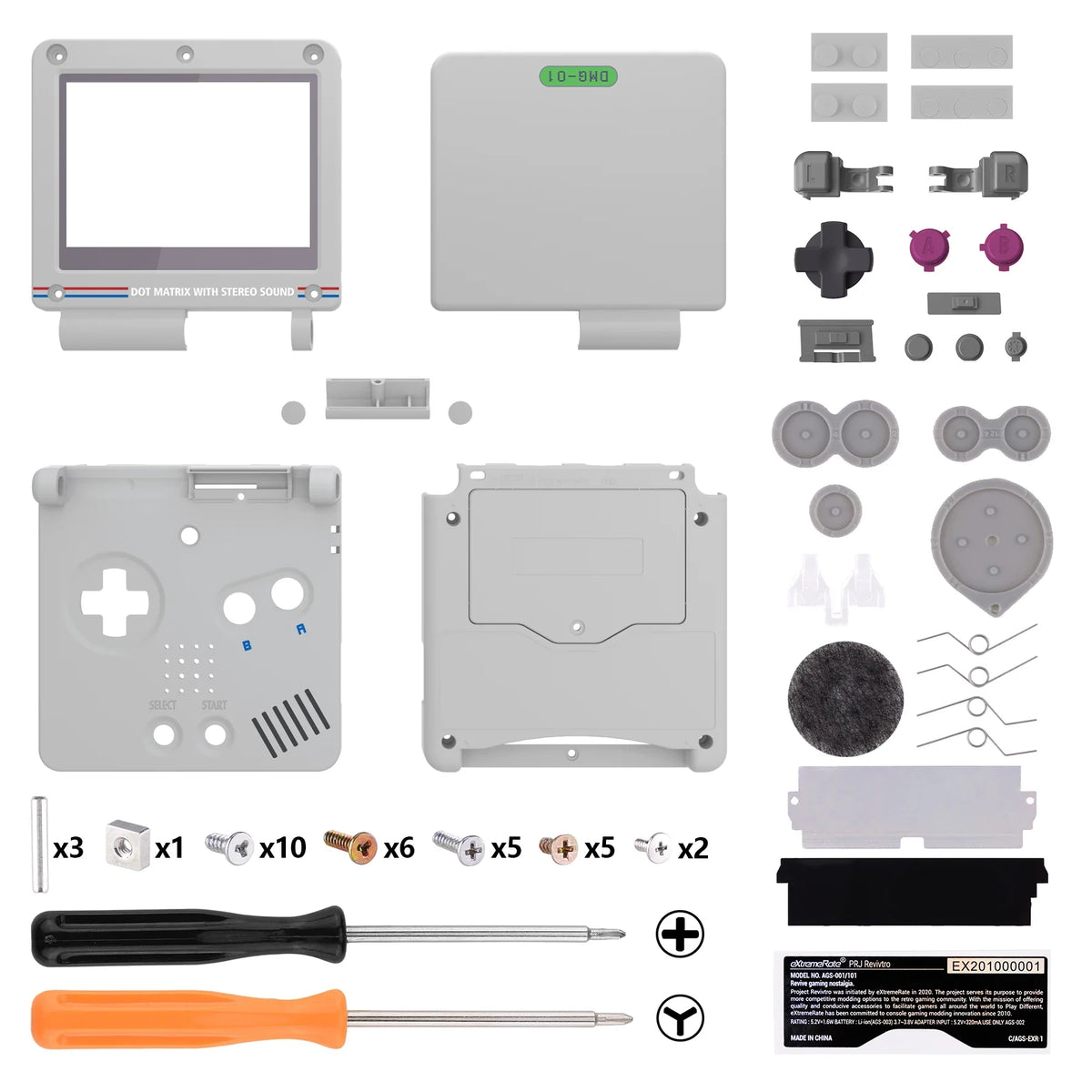 eXtremeRate IPS Ready Shell for GBA SP, IPS & Standard LCD