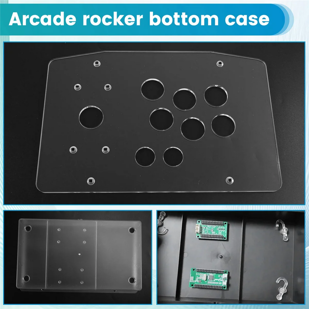 GET! DIY Arcade Joystick Acrylic Panel Case for Arcade Game Machine DIY Can Be Installed Joystick Button for Retro Video Game