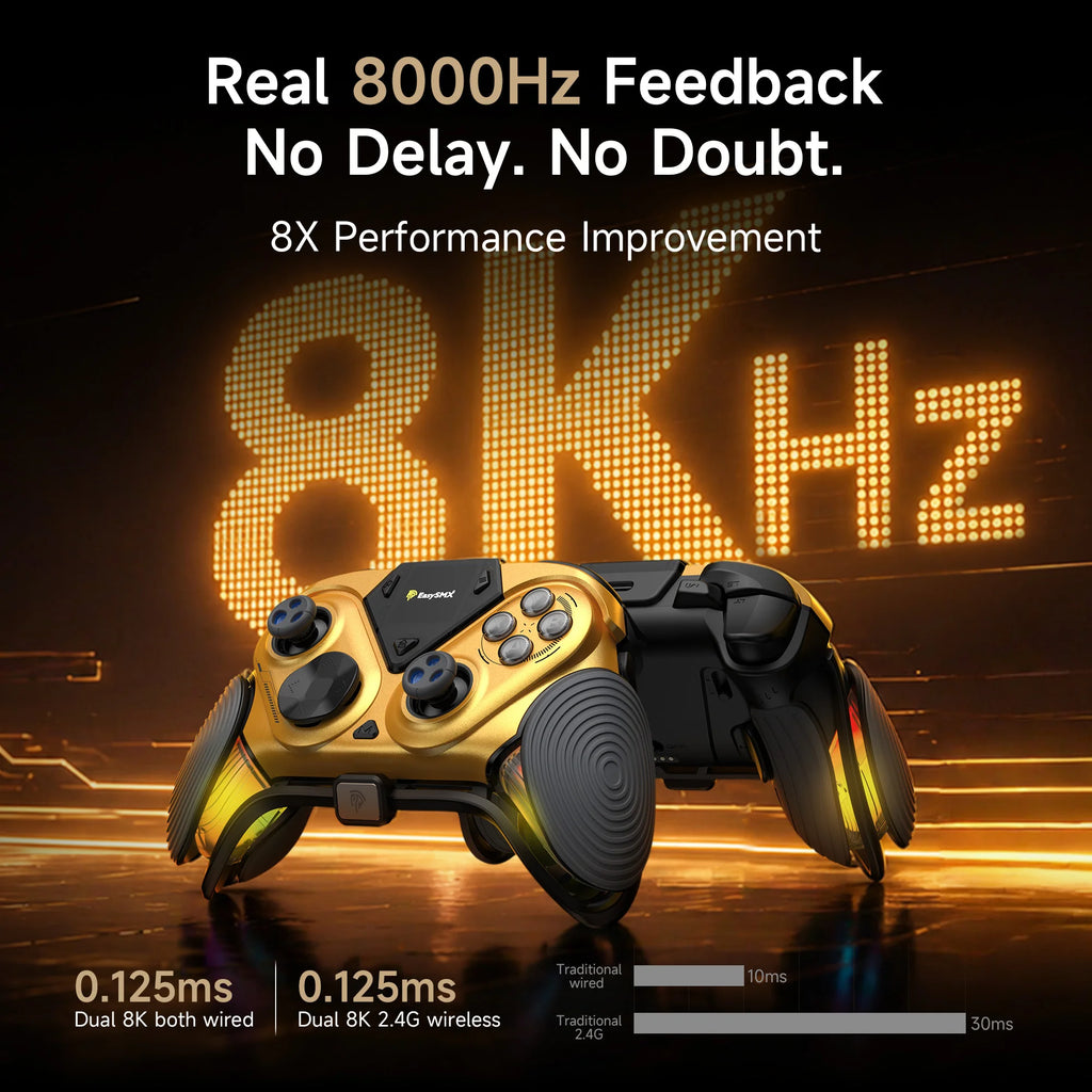EasySMX D15 3-Modes Game Controller，Gamepad with TMR Joystick,RGB Charging Dock For Nintendo Switch,PC,ANDROID,IOS