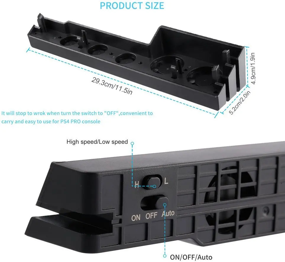 Fan Cooling Cooler For Sony PS4 Pro Slim Game Console Playstation Play Station PS 4 Accessory Stand Support Base Holder Consola