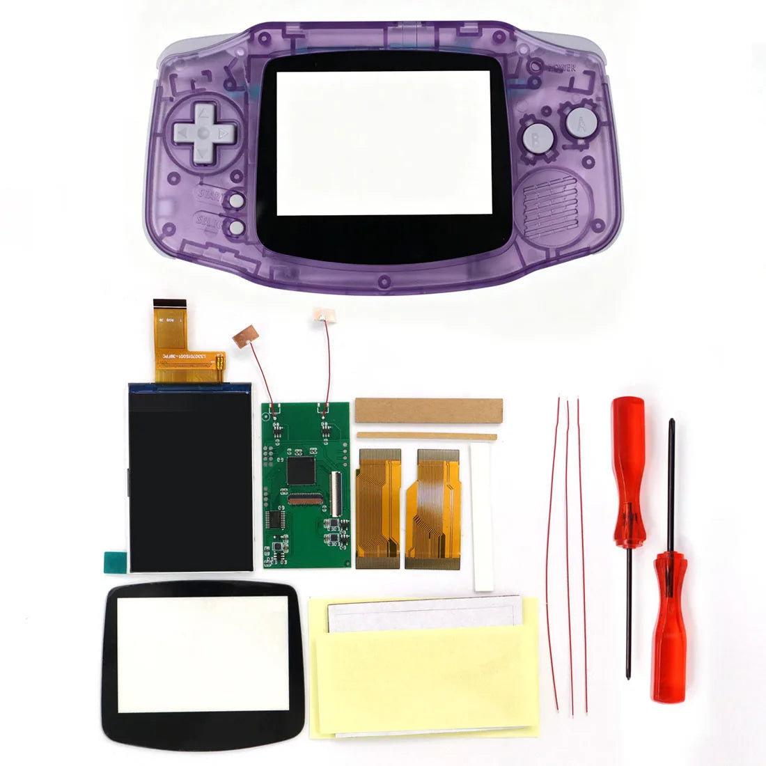 HISPEEDIDO 3.0'' Desaturation IPS LCD V5 Screen For GBA Cut-free Shell High Brightness Kit Support Pixel Menu For Gameboy Advanc