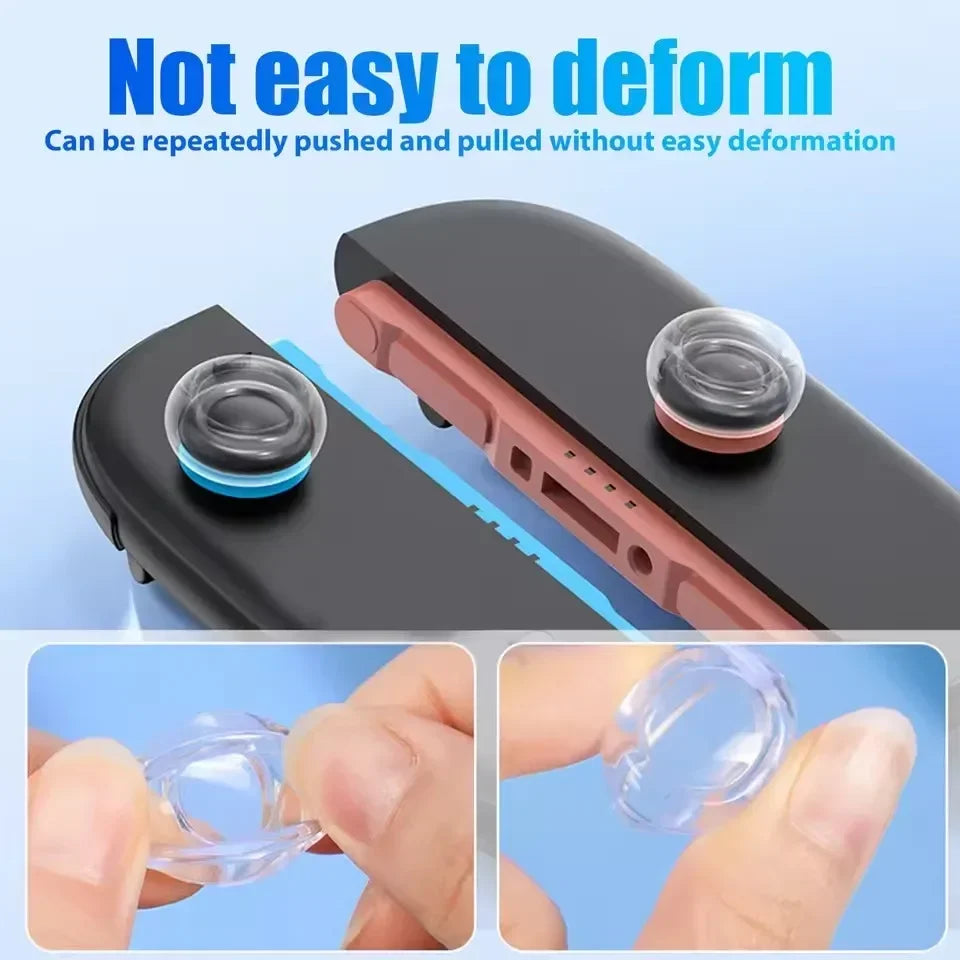 Nintendo Switch 2 Silicone Thumb Grip Caps, Transparent