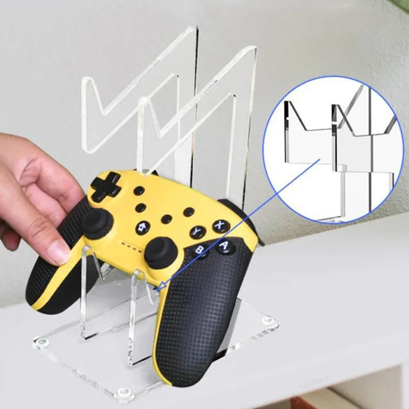 Universal Game Controller Bracket for Xbox Switch PS5 PS4 Transparent Game Handle Display Base Holder for Game Console Phone