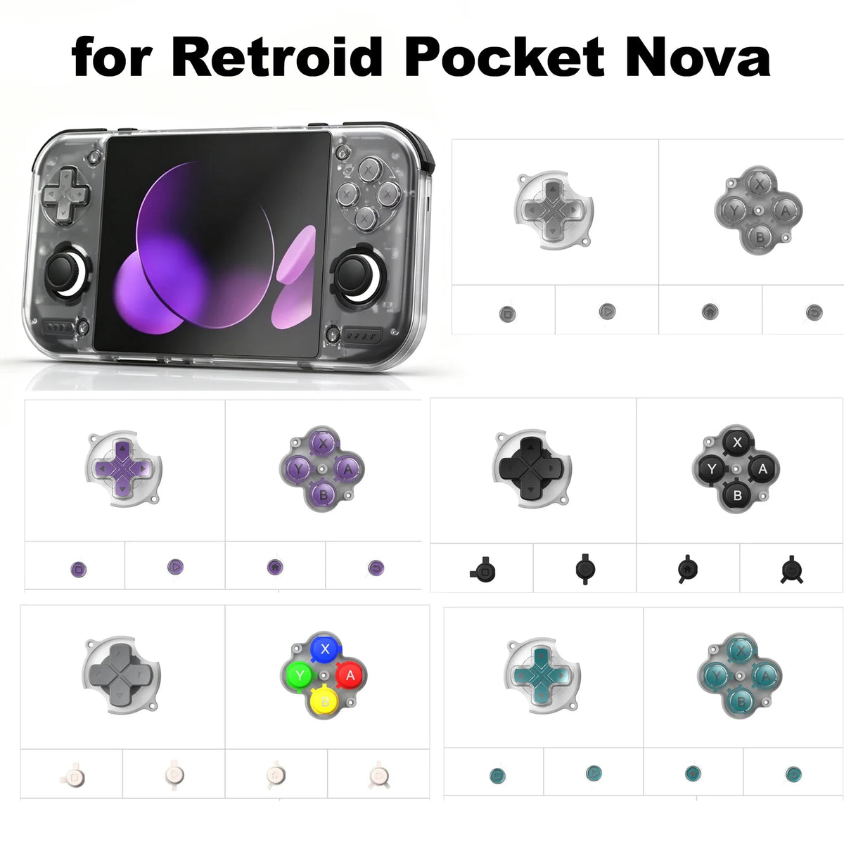Retroid Pocket Nova Replacement Button Kit, Multi-Color
