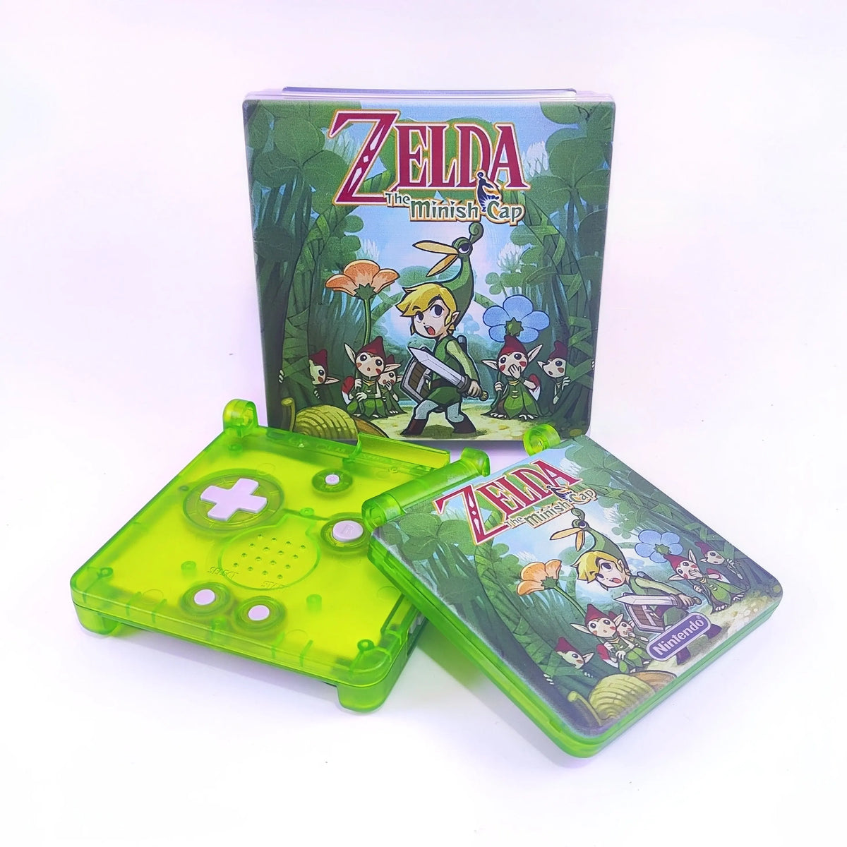 GBA SP Color Printed Replacement Shell, Creative DIY Housing