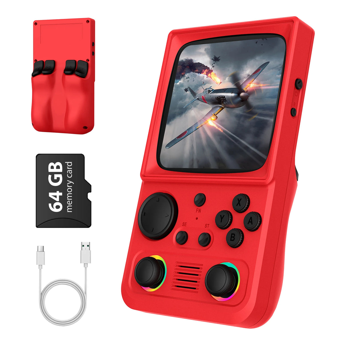 R36T MAX Retro Handheld Console, 18000+ Games, 4-Inch IPS