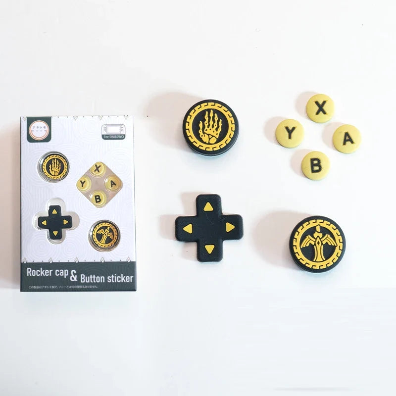 Silicone Soft D-pad Cross Direction Button ABXY Key Sticker Skin Case For Switch Lite Thumb Stick Grip Cap Cover Protector