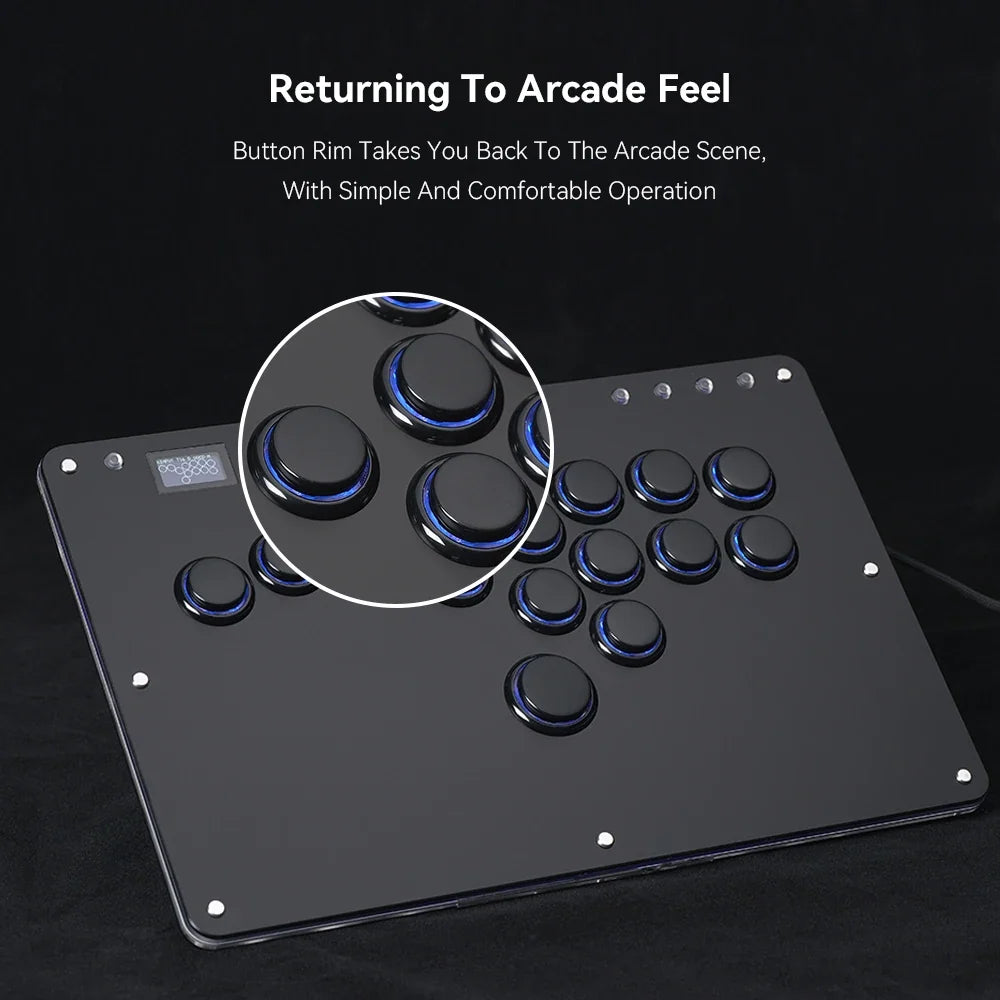 Haute42 Joystick Arcade Leverless Controller Hitbox Fightstick For PC/ Ps4 / Ps5/Steam Fight Stick Arcade Hitbox Controller
