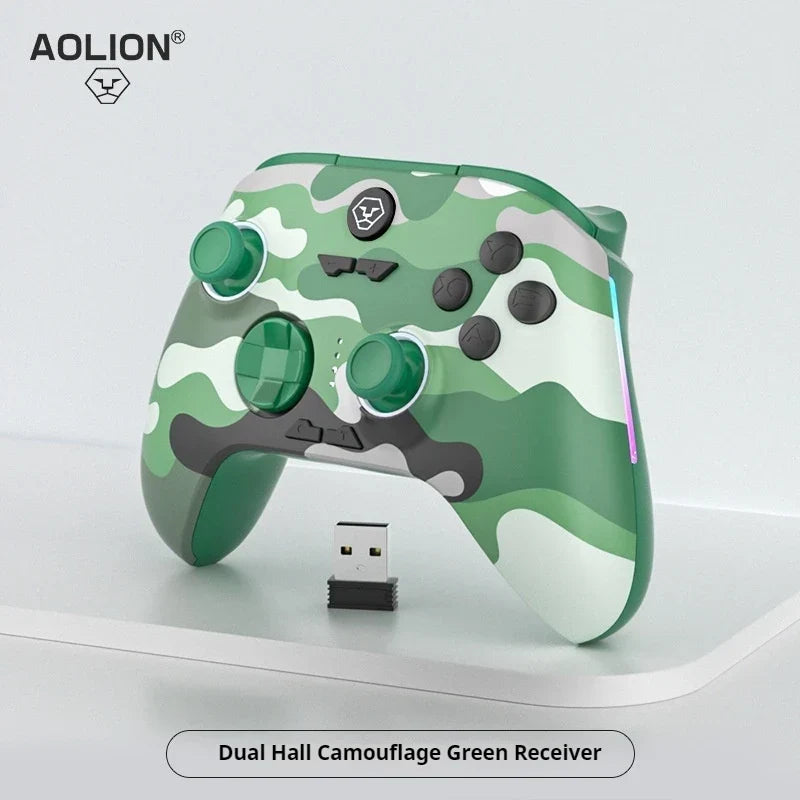Aolion Gamepad Bluetooth Wired Hall Linear Trigger Vibration Sensation Ultra-Large Capacity Gaming Controller For Esports Player