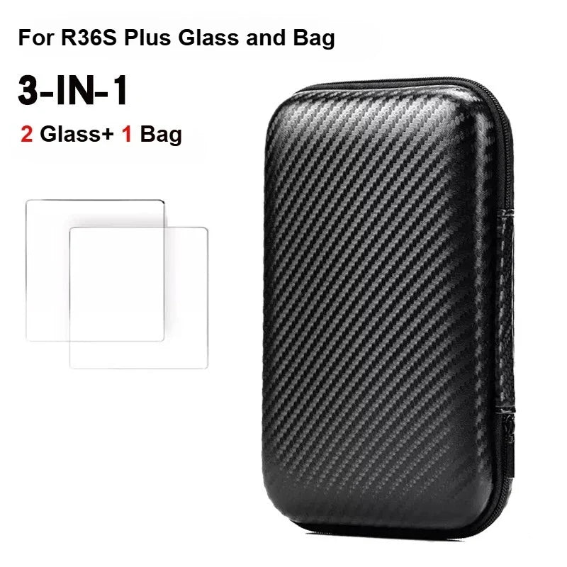 BOYHOM EVA Carrying Case & Glass Protector for R36 Plus, R36H, RGB30, RGB20SX