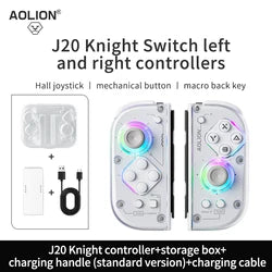 AOLION J20 Hall Joy-con Gamepad for NS2/Switch OLED/Switch NFC HD Shake Lite Left and Right Split Game Controller