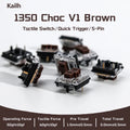 Kailh 1350 Choc V1 Brown Tactile Low Profile Switches, 10-110pcs
