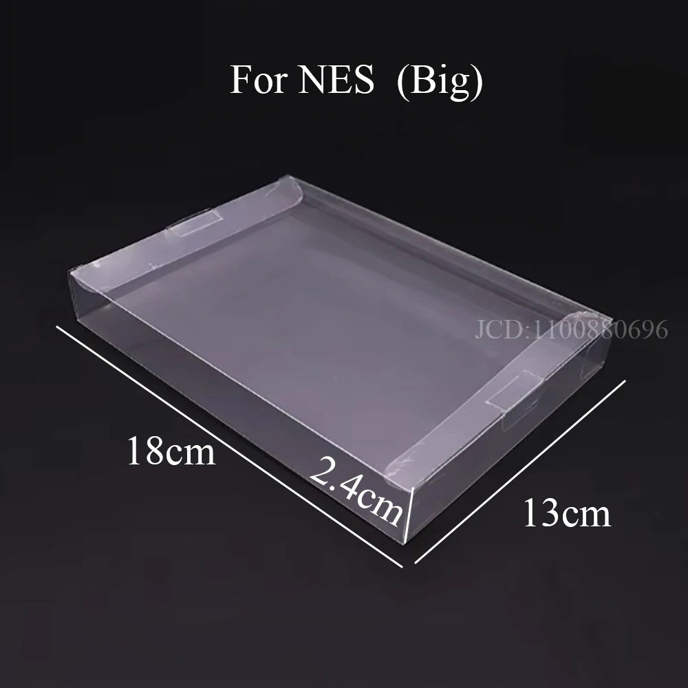 5PCS Clear Transparent Game Cartridge Box Case CIB Games Plastic PET Protector For N64 NES SNES GB GBA GBC NGPC Switch PS2/3/4