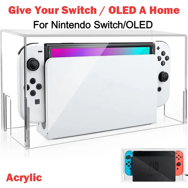 Nintendo Switch OLED Clear Acrylic Display Box for Dock