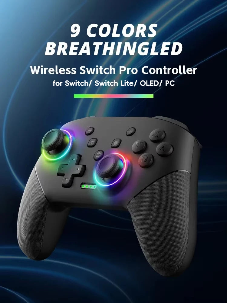 DATA FROG Wireless Controller For Switch OLED/Lite Console Pro Gamepad with 1000Mah Battery Programmable Turbo Function