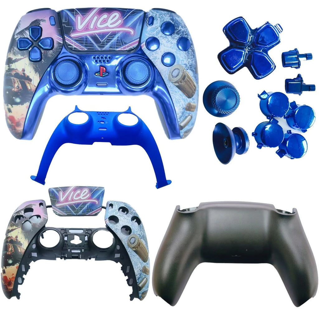 GTA Pattern Replacement Shell for PS5 Controller, DIY Face Shell