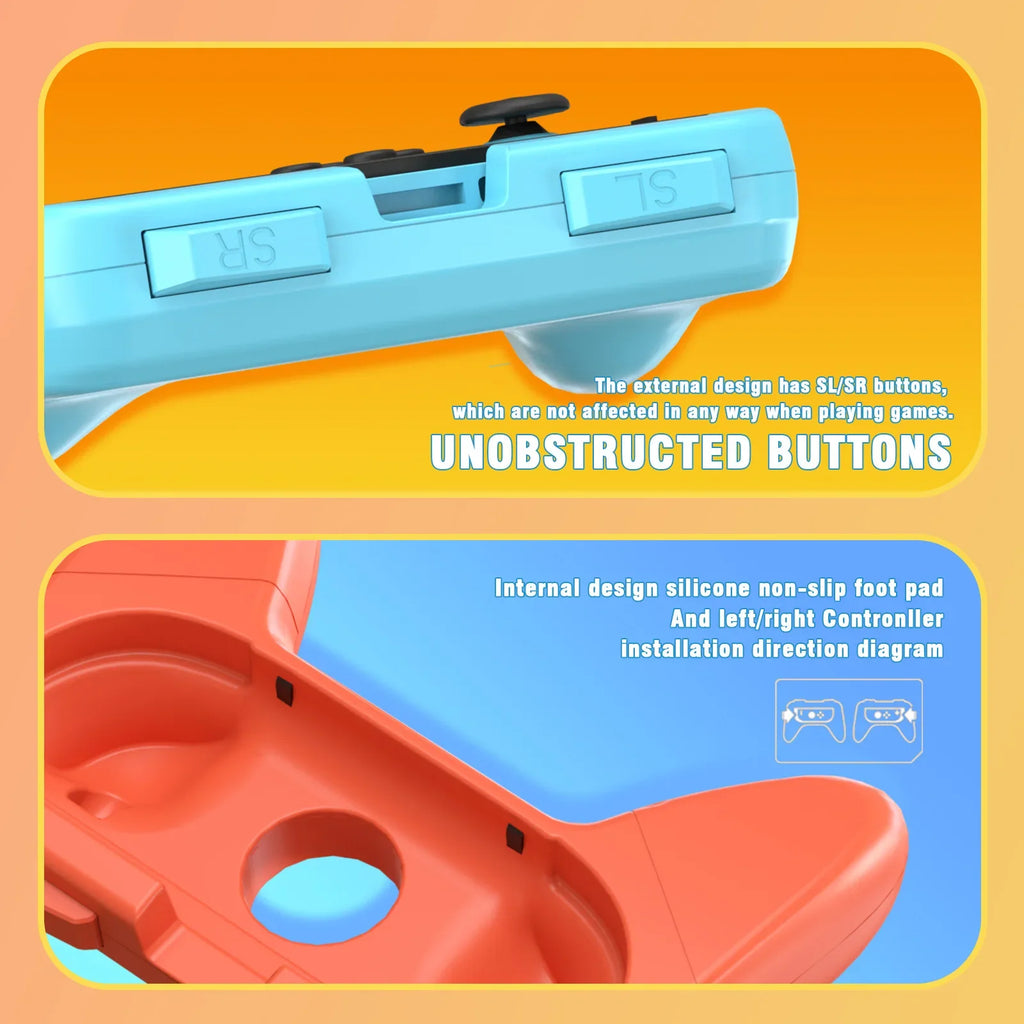 2Pcs Joy-Con Grips For Nintendo Switch 2 Joypad Hand Grip Stand Controller Gamepad Holder Bracket For NS Switch 2 Accessories