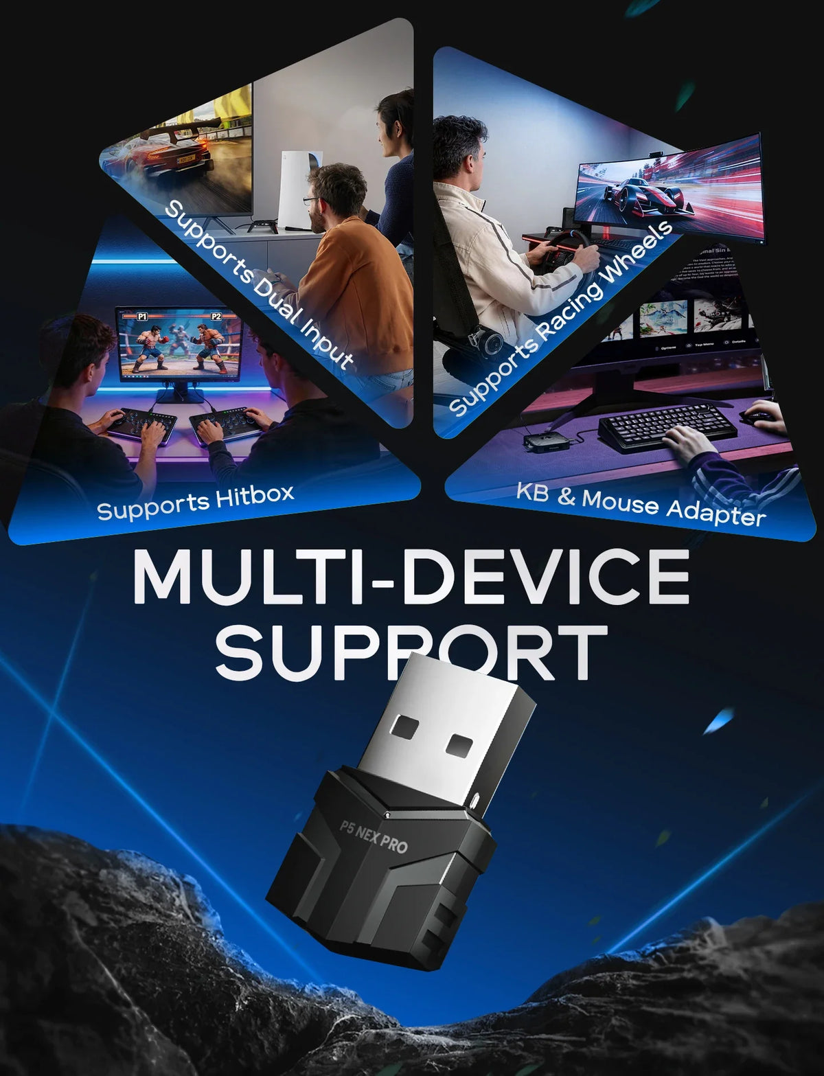 P5 NEX PRO Applicable PS5 Game Dongle Keyboard-Mouse Converter Raspberry Pi Hitbox Adapter PS5 Game Activator