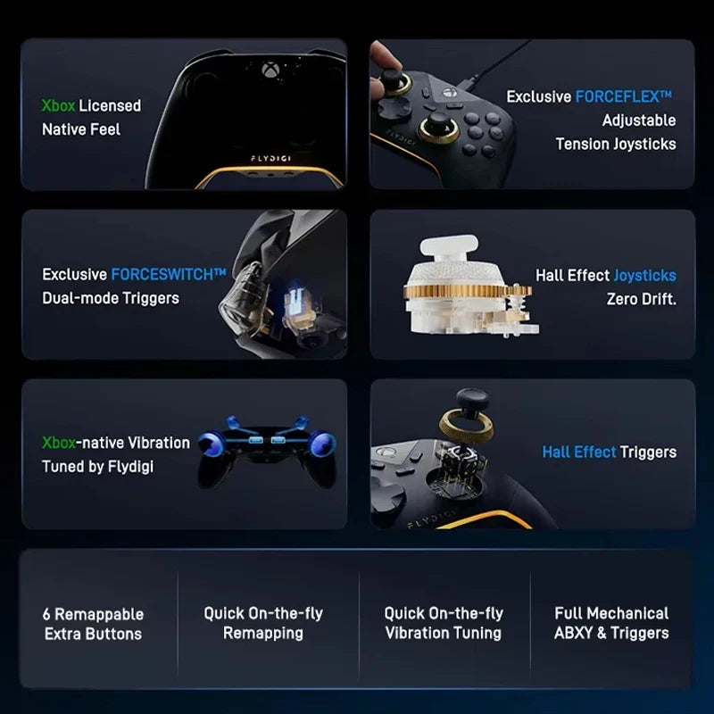 Flydigi Vader 5S Wired Controller for Xbox Series X|S & PC