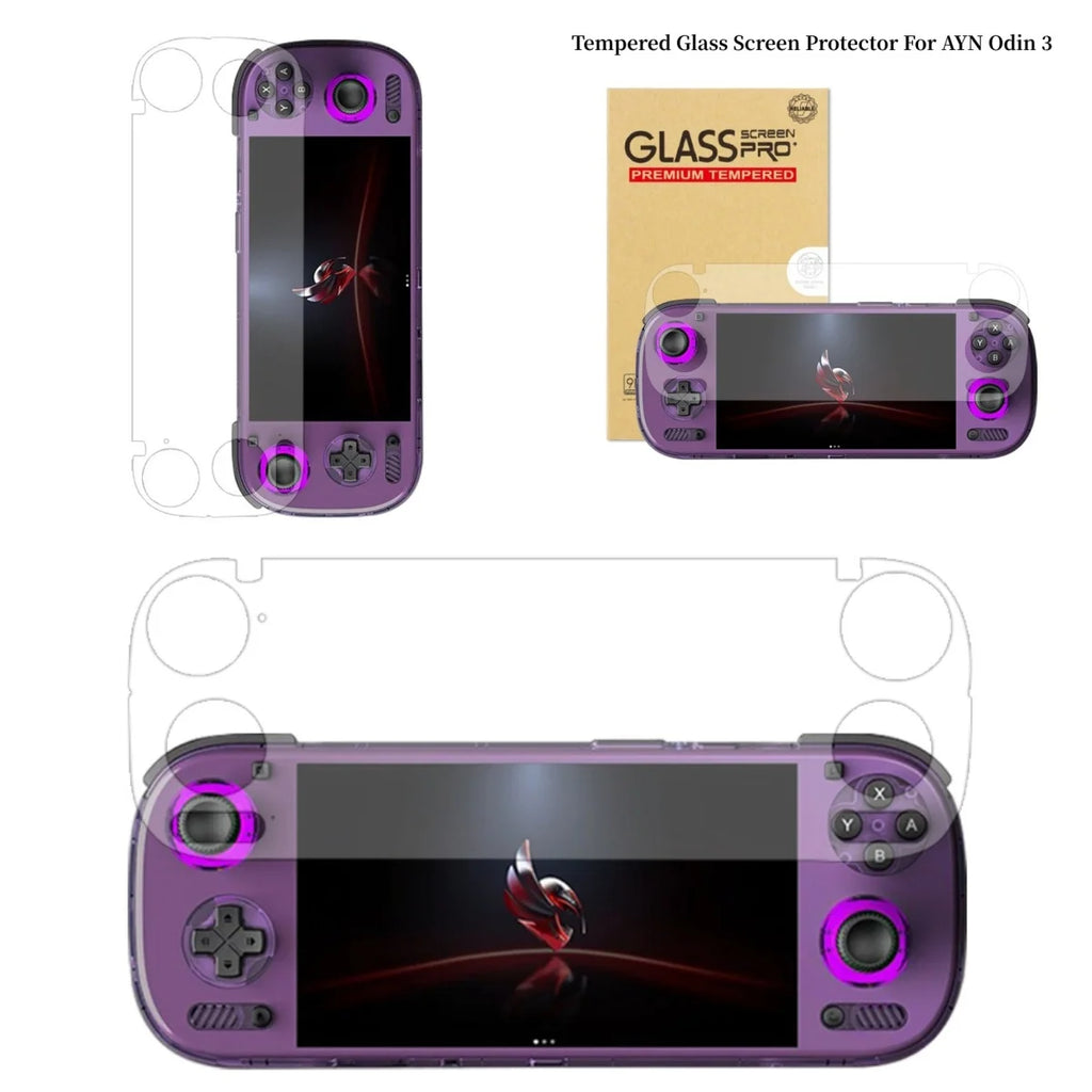 AYN Odin 3 Tempered Glass Screen Protector with Wipes