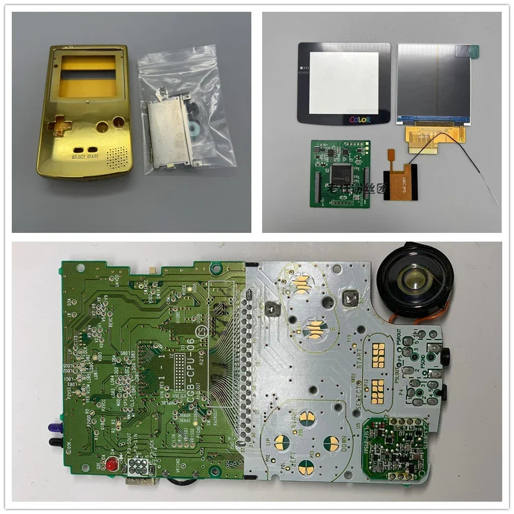 GBC Game Boy Color 2.6-Inch IPS LCD Refurbished Console, New Case
