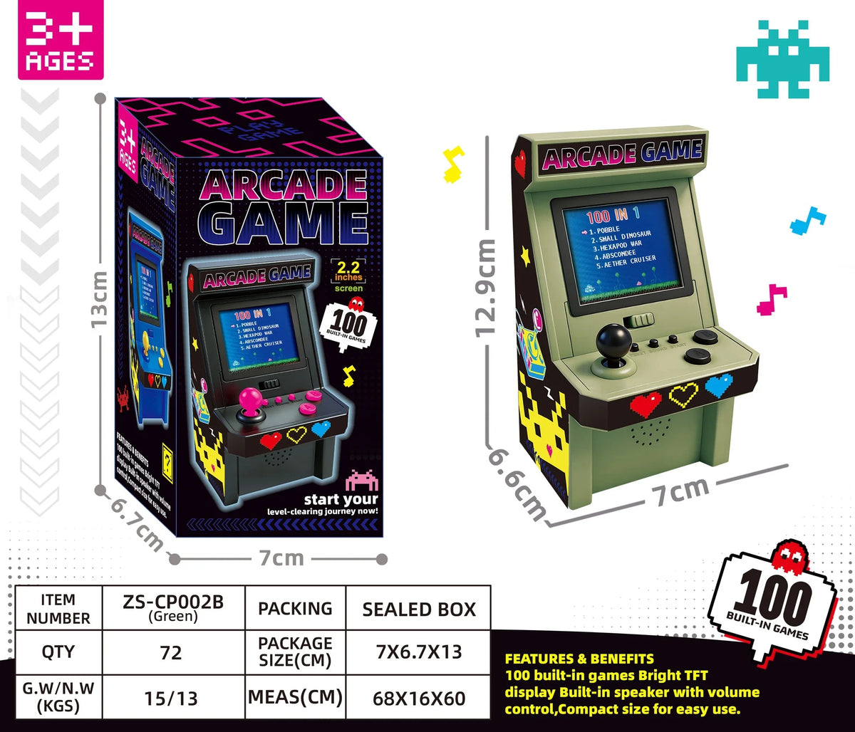 Retroid Style Gamer Mini Pocket Gaming Device 108 In 1 Built‑In Games Color Screen Portable Retro Video Game Player For Adults