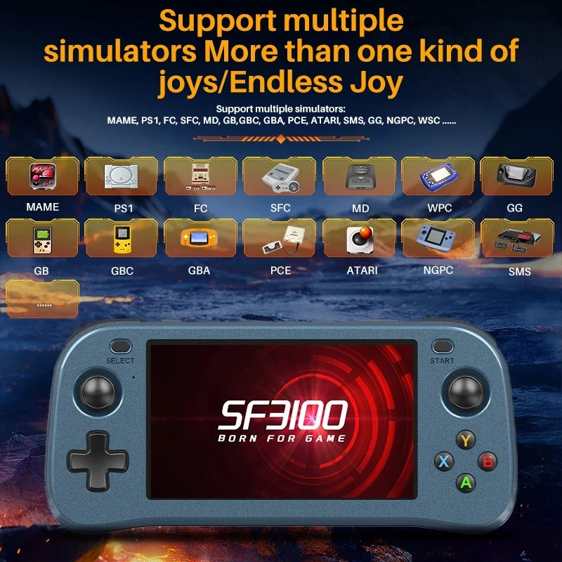 SF3100 Handheld Game Console 4.3-Inch with TV Out, 20000+ Games