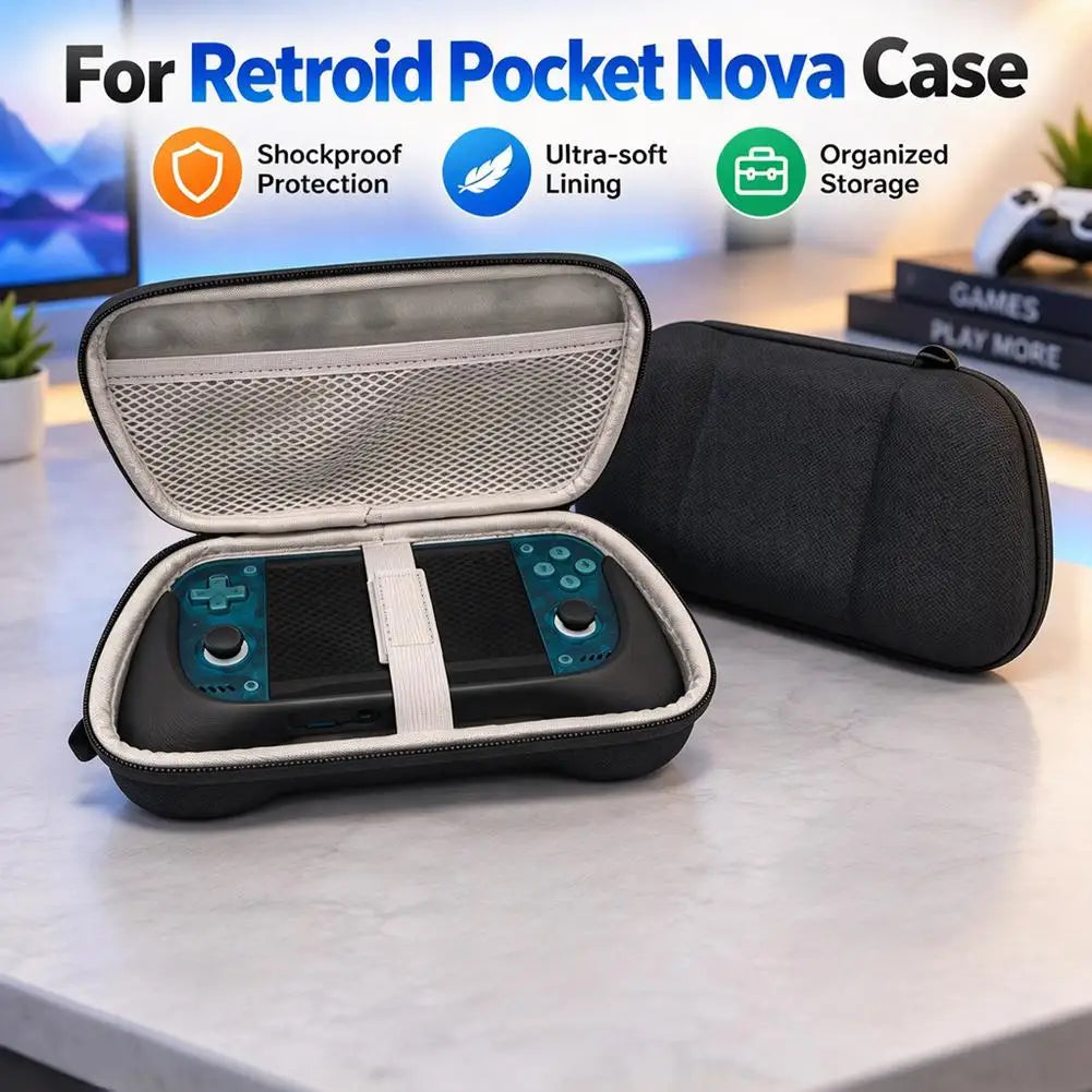 For Retroid Pocket Nova Storage Bag Case Shockproof RPNova Game Console Handheld Carrying Bag Protective Box Accessories